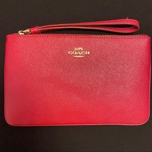 Red coach wristlet